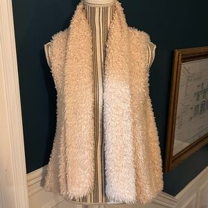 FAVLUX Soft Cream Faux Fur Vest S 106V